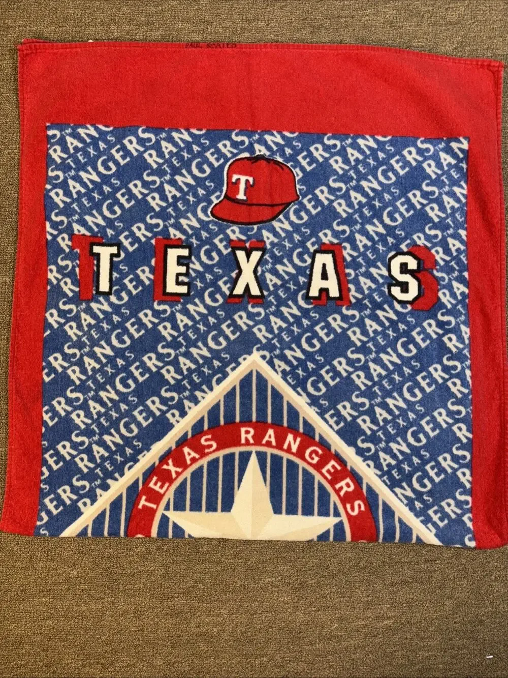 Vintage 90s Texas Rangers Bath Towel